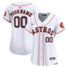 Houston Astros Women Home Limited Custom Jersey - White
