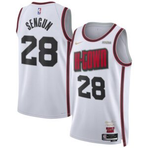 Houston Rockets #28 Alperen Sengun White 2024/25 City Edition Stitched Jersey