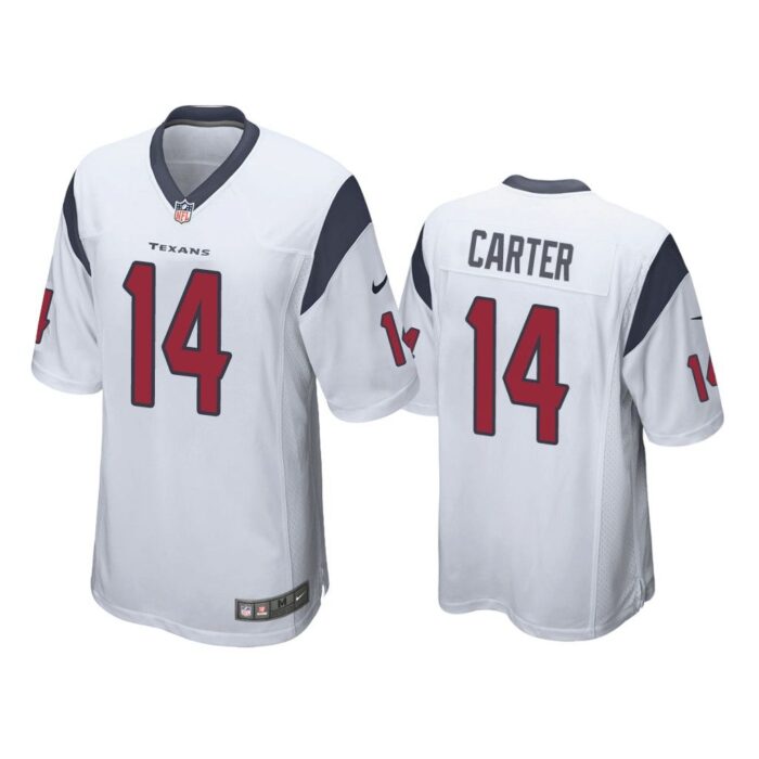 Houston Texans #14 White Men DeAndre Carter Game Jersey