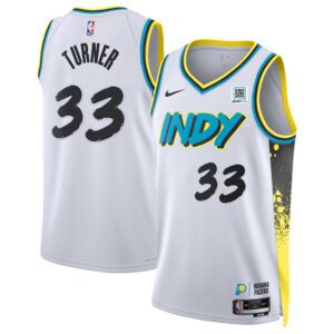 Indiana Pacers #33 Myles Turner White 2024/25 City Edition Stitched Basketball Jersey