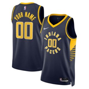 Indiana Pacers Unisex 2022/23 Swingman Custom Jersey Navy - Icon Edition