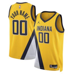 Indiana Pacers Unisex 2022/23 Swingman Custom Jersey - Statement Edition - Yellow