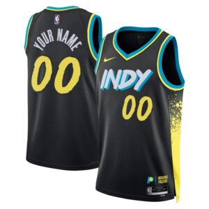 Indiana Pacers Unisex 2023/24 Custom Swingman Jersey - Black - City Edition