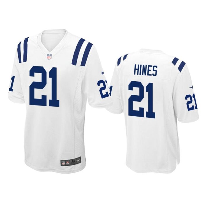 Indianapolis Colts #21 White Men Nyheim Hines Game Jersey