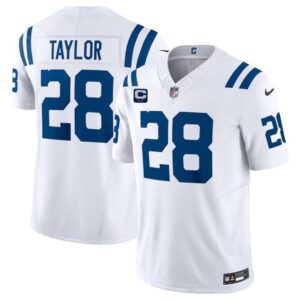 Indianapolis Colts #28 Jonathan Taylor White 2024 F.U.S.E. With 2-Star C Patch Vapor Limited Football Stitched Jersey