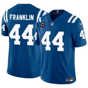 Indianapolis Colts #44 Zaire Franklin Blue 2024 F.U.S.E. With 4-Star C Patch Vapor Limited Football Stitched Jersey