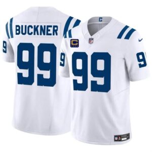 Indianapolis Colts #99 DeForest Buckner White 2024 F.U.S.E. With 4-Star C Patch Vapor Limited Football Stitched Jersey