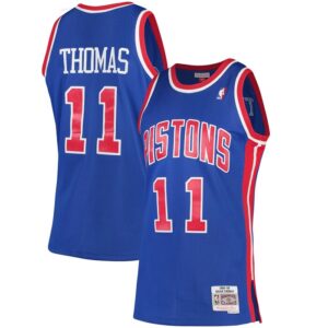 Isiah Thomas Detroit Pistons 1988/89 Hardwood Classics Swingman Jersey - Blue