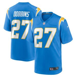 J.K. Dobbins Los Angeles Chargers Team Game Jersey - Powder Blue