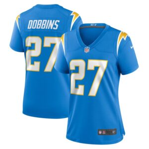 J.K. Dobbins Los Angeles Chargers Women's Team Game Jersey - Powder Blue