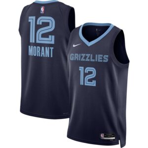 Ja Morant Memphis Grizzlies Unisex Swingman Jersey - Icon Edition - Navy