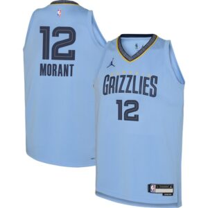 Ja Morant Memphis Grizzlies Youth Swingman Jersey - Statement Edition - Light Blue