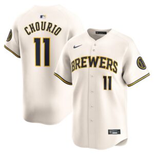 Jackson Chourio Milwaukee Brewers Home Limited Player Jersey - Cream