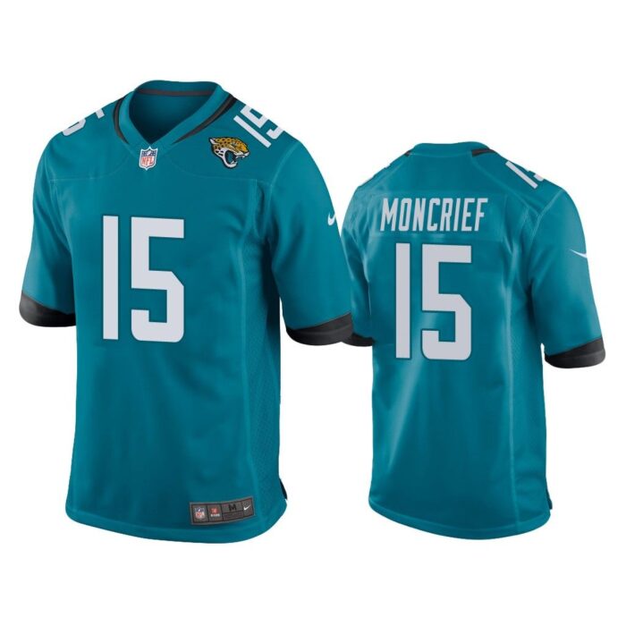 Jacksonville Jaguars #15 Teal Men Donte Moncrief Game Jersey