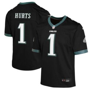 Jalen Hurts Philadelphia Eagles Youth Game Jersey - Black