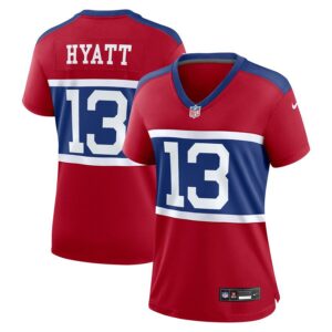 Jalin Hyatt New York Giants Women's Alternate Player Game Jersey - Century Red