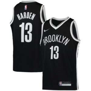 James Harden Brooklyn Nets Youth 2021/22 Diamond Swingman Jersey - Icon Edition - Black