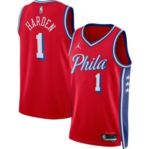 James Harden Philadelphia 76ers Unisex Swingman Jersey - Statement Edition - Red