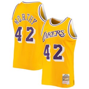 James Worthy Los Angeles Lakers 1984/85 Hardwood Classics Swingman Jersey - Gold