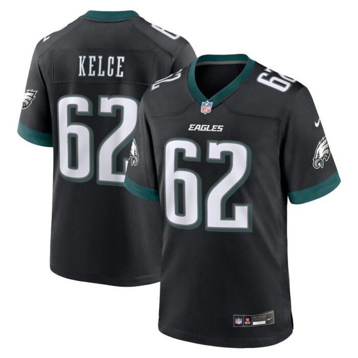 Jason Kelce Philadelphia Eagles Alternate Game Jersey - Black