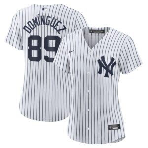 Jasson Dominguez New York Yankees Women's Home Official Replica Player Jersey - White