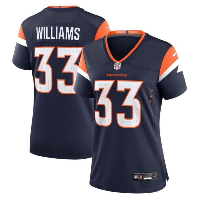 Javonte Williams Denver Broncos Women's Alternate Game Jersey - Navy