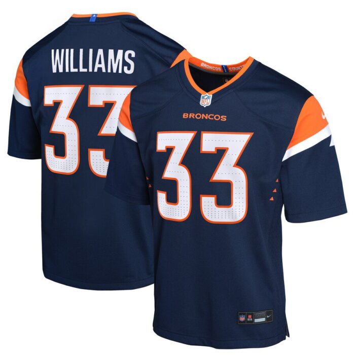 Javonte Williams Denver Broncos Youth Alternate Game Jersey - Navy