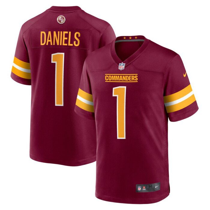 Jayden Daniels Washington Commanders 2024 NFL Draft First Round Pick Player Game Jersey - Burgundy