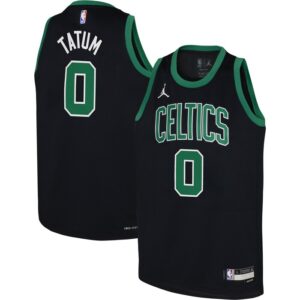 Jayson Tatum Boston Celtics Youth Swingman Jersey - Statement Edition - Black