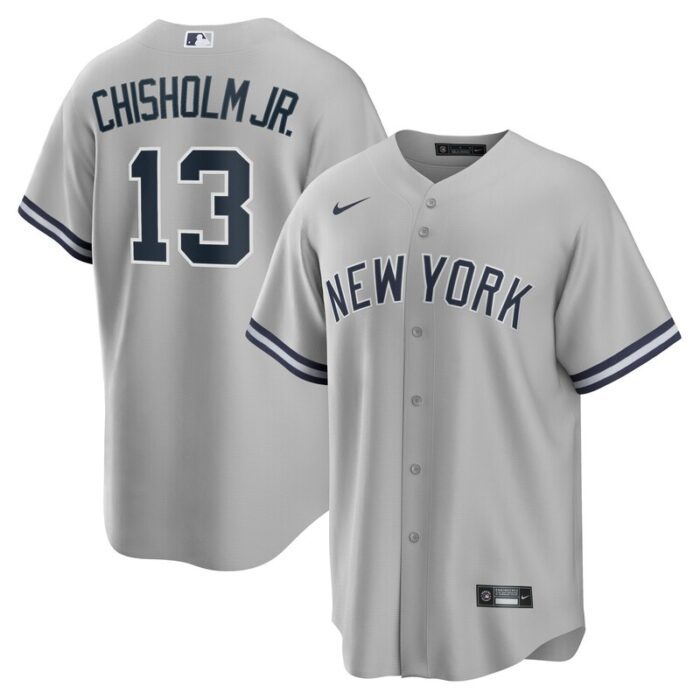 Jazz Chisholm Jr. New York Yankees Road Replica Player Jersey - Gray