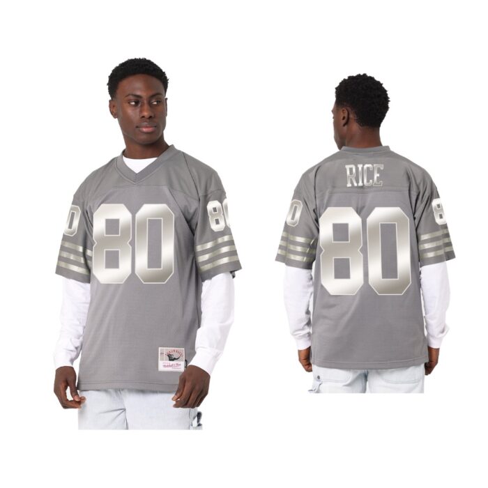 Jerry Rice San Francisco 49Ers Charcoal Throwback Metal Works Jersey