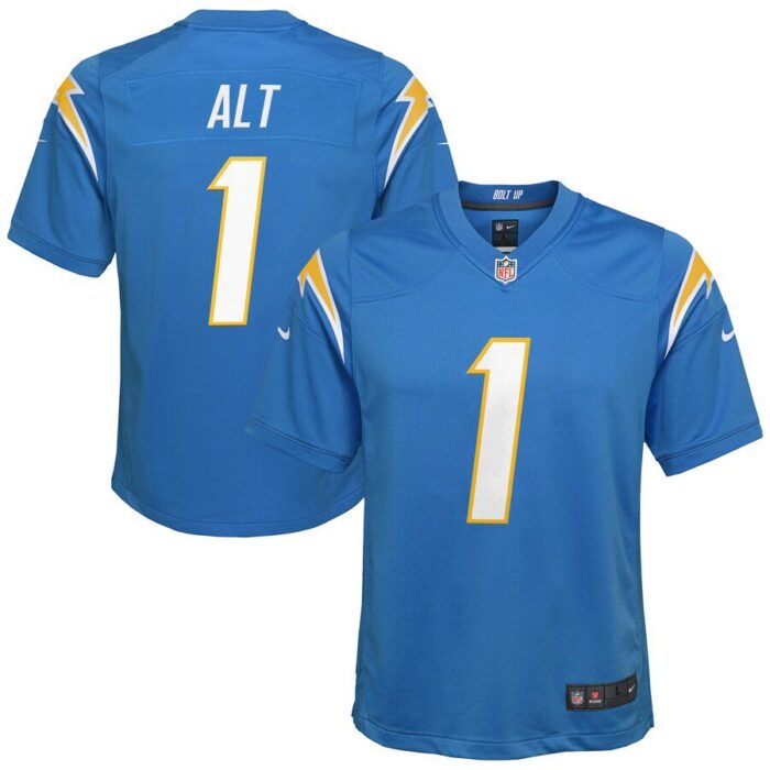 Joe Alt Los Angeles Chargers Youth 2024 NFL Draft First Round Pick Player Game Jersey - Powder Blue