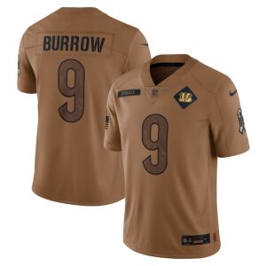 Joe Burrow Cincinnati Bengals 2023 Salute To Service Limited Jersey - Brown