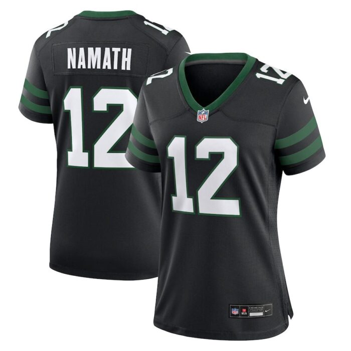 Joe Namath New York Jets Women's Retired Player Alternate Game Jersey - Legacy Black