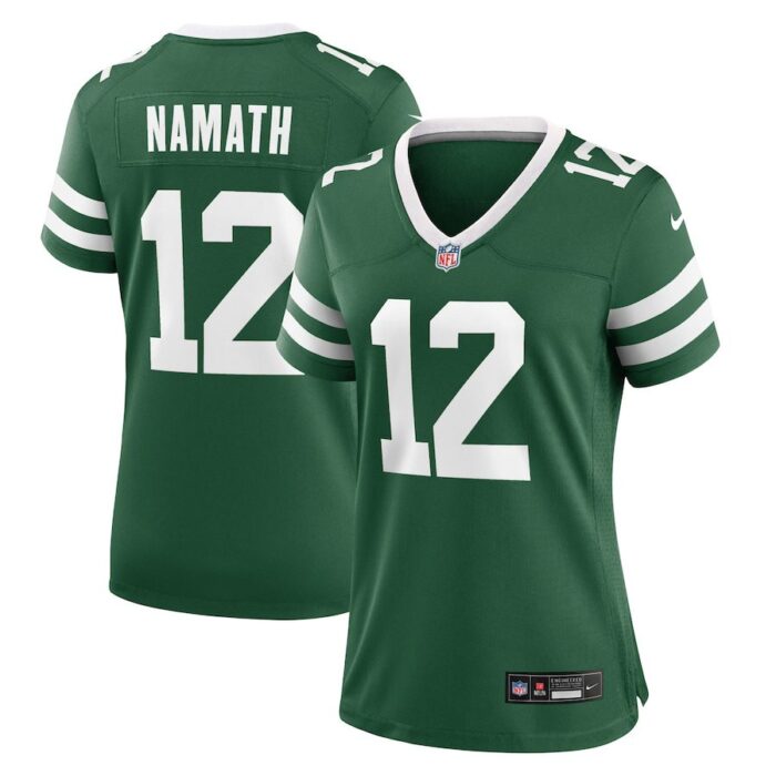 Joe Namath New York Jets Women's Retired Player Game Jersey - Legacy Green