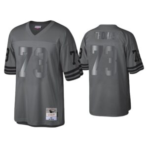 Joe Thomas Cleveland Browns Charcoal 1963 Throwback Metal Legacy Jersey