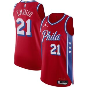 Joel Embiid Philadelphia 76ers Player Jersey - Statement Edition - Red