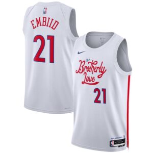 Joel Embiid Philadelphia 76ers Unisex 2022/23 Swingman Jersey - City Edition - White