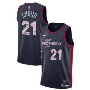 Joel Embiid Philadelphia 76ers Unisex 2023/24 Swingman Jersey - Navy - City Edition