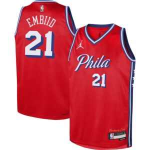 Joel Embiid Philadelphia 76ers Youth Swingman Jersey - Statement Edition - Red