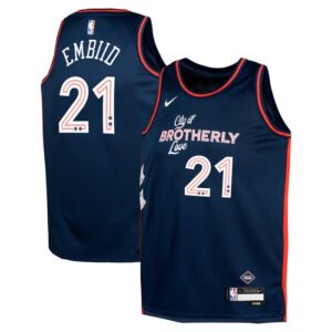 Joel Embiid Philadelphia 76ers Youth Swingman Replica Jersey - City Edition - Navy