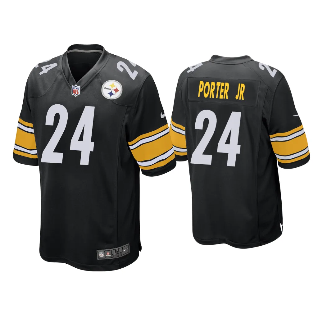 Joey Porter Jr. Pittsburgh Steelers Black 2023 NFL Draft Game Jersey