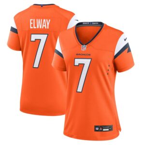 John Elway Denver Broncos Women's Retired Player Game Jersey - Orange