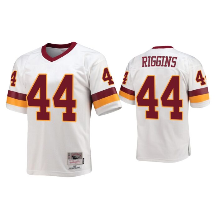 John Riggins Washington Commanders White Throwback Legacy Replica Jersey