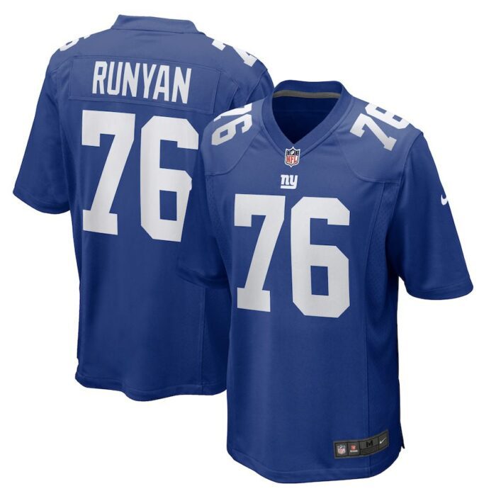 Jon Runyan New York Giants Team Game Jersey - Royal