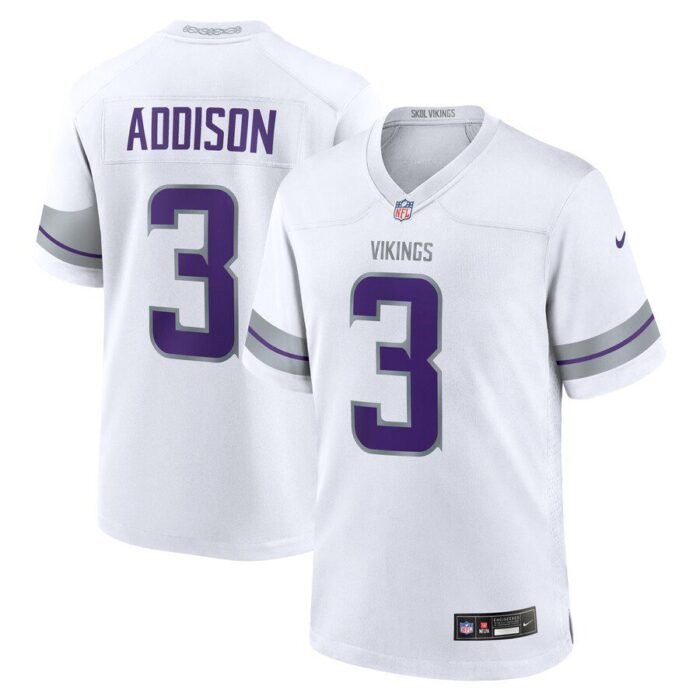 Jordan Addison Minnesota Vikings Alternate Game Player Jersey - White