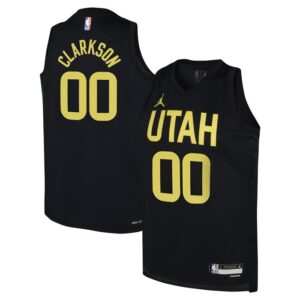 Jordan Clarkson Utah Jazz Youth Swingman Jersey - Statement Edition - Black