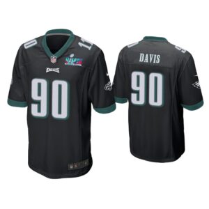 Jordan Davis Philadelphia Eagles Super Bowl LVII Black Game Jersey