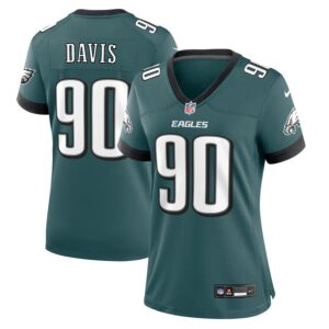 Jordan Davis Philadelphia Eagles Women's Team Game Jersey - Midnight Green