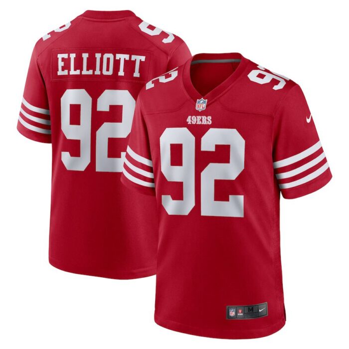 Jordan Elliott San Francisco 49ers Team Game Jersey - Scarlet